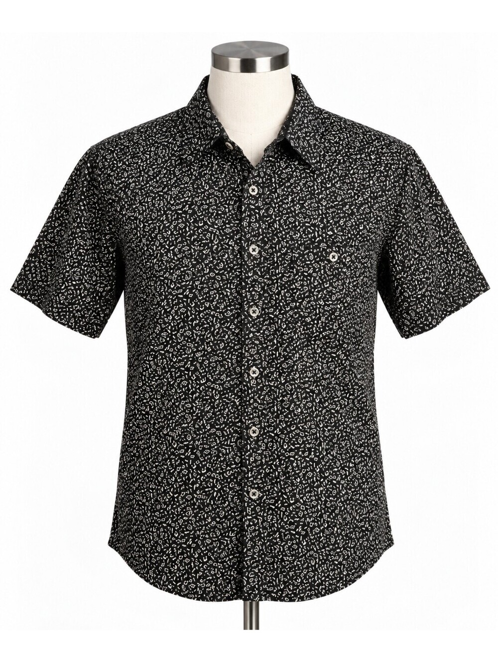 Rockmount Ranch Wear Men's Black Western Music Note Print